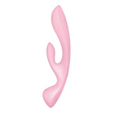 Buy Satisfyer Triple Oh - Pink USB Rechargeable Rabbit Vibrator – Naughtyhut NZ sex toys online. Discreet delivery & top brands.