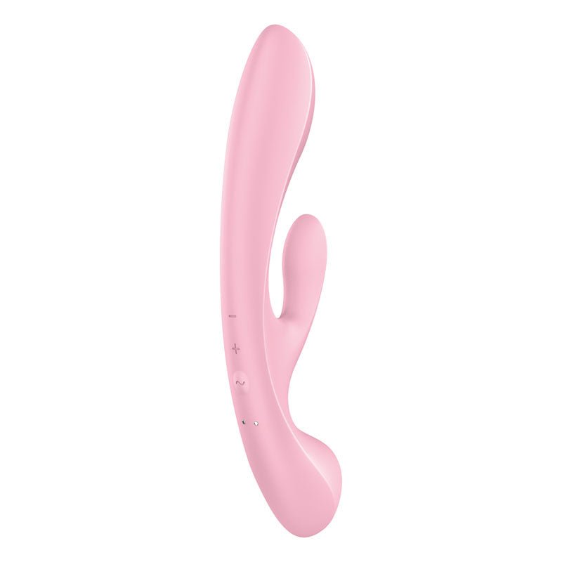 Buy Satisfyer Triple Oh - Pink USB Rechargeable Rabbit Vibrator – Naughtyhut NZ sex toys online. Discreet delivery & top brands.
