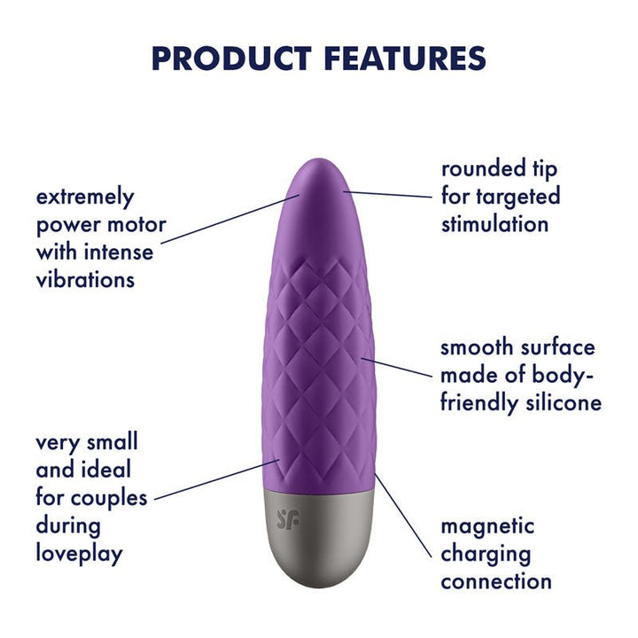 Satisfyer Ultra Power Bullet 5 - Purple USB Rechargeable Bullet – Sex toys NZ by Naughtyhut. Discreet delivery nationwide.