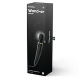 Buy Satisfyer Wand - er Woman - Black USB Rechargeable Massager Wand – Naughtyhut NZ sex toys online. Discreet delivery & top brands.