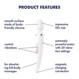 Buy Satisfyer Wand - er Woman - White USB Rechargeable Massager Wand – Naughtyhut NZ sex toys online. Discreet delivery & top brands.