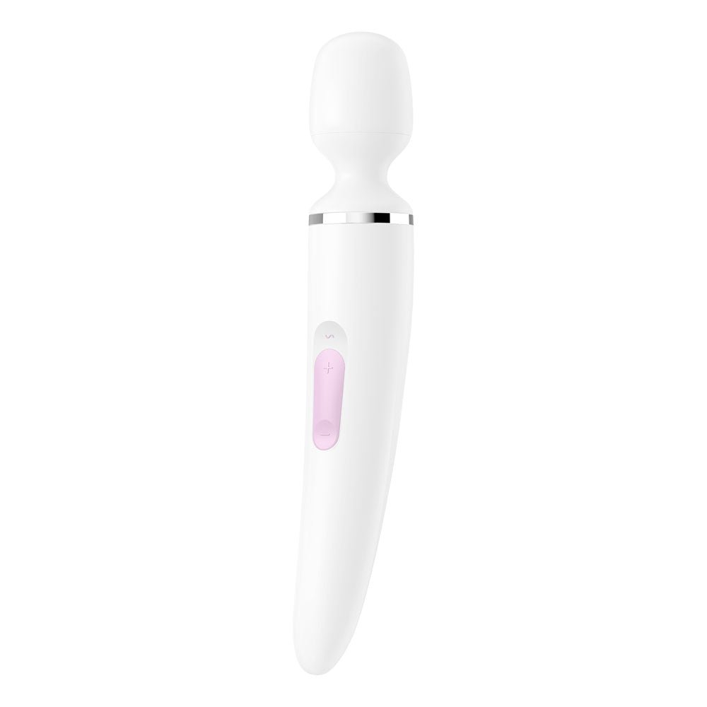 Buy Satisfyer Wand - er Woman - White USB Rechargeable Massager Wand – Naughtyhut NZ sex toys online. Discreet delivery & top brands.