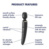 Buy Satisfyer Wand - er Woman - Black USB Rechargeable Massager Wand – Naughtyhut NZ sex toys online. Discreet delivery & top brands.