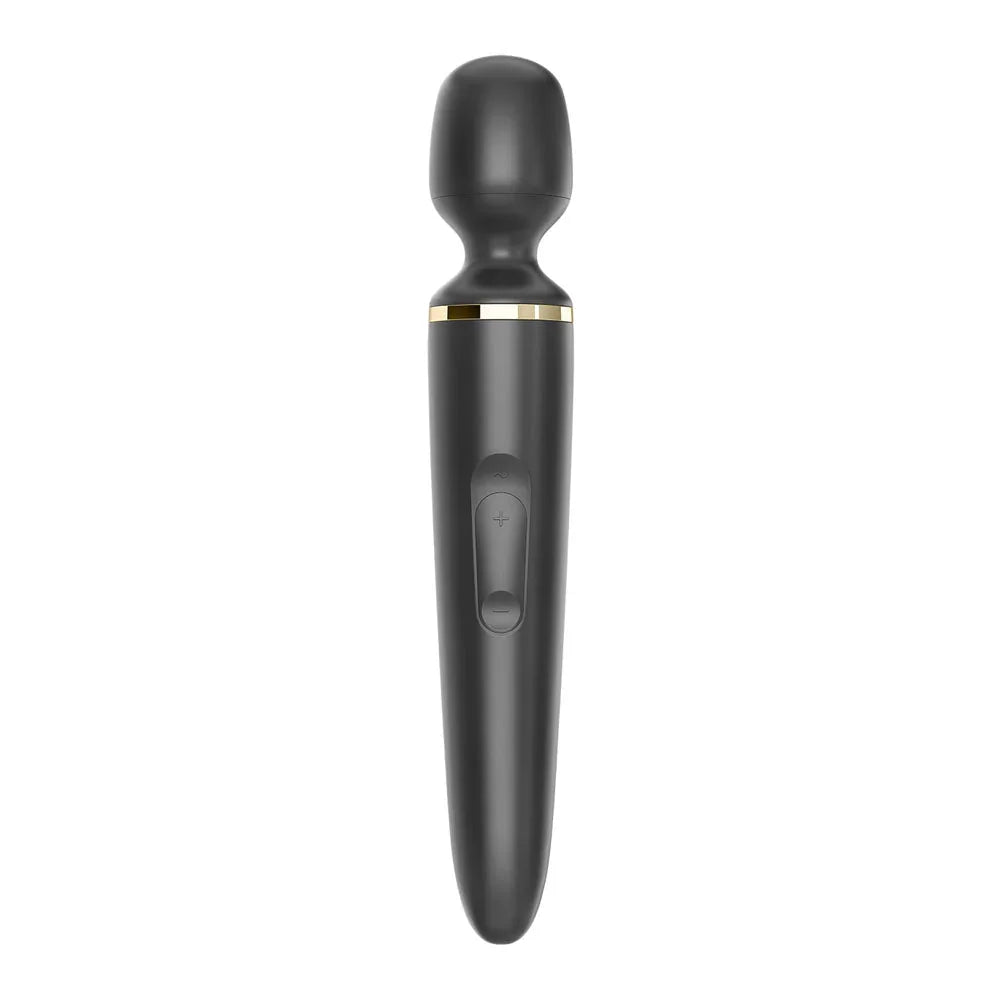 Satisfyer Wand-er Woman - Massager Wand in Black, angled view