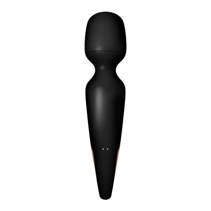 Satisfyer Wand - erland - Black - Black/Rose Gold USB Rechargeable Massage Wand – Sex toys NZ by Naughtyhut. Discreet delivery nationwide.