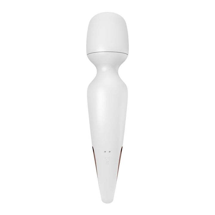 Satisfyer Wand - erland - White - White/Rose Gold USB Rechargeable Massage Wand – Sex toys NZ by Naughtyhut. Discreet delivery nationwide.