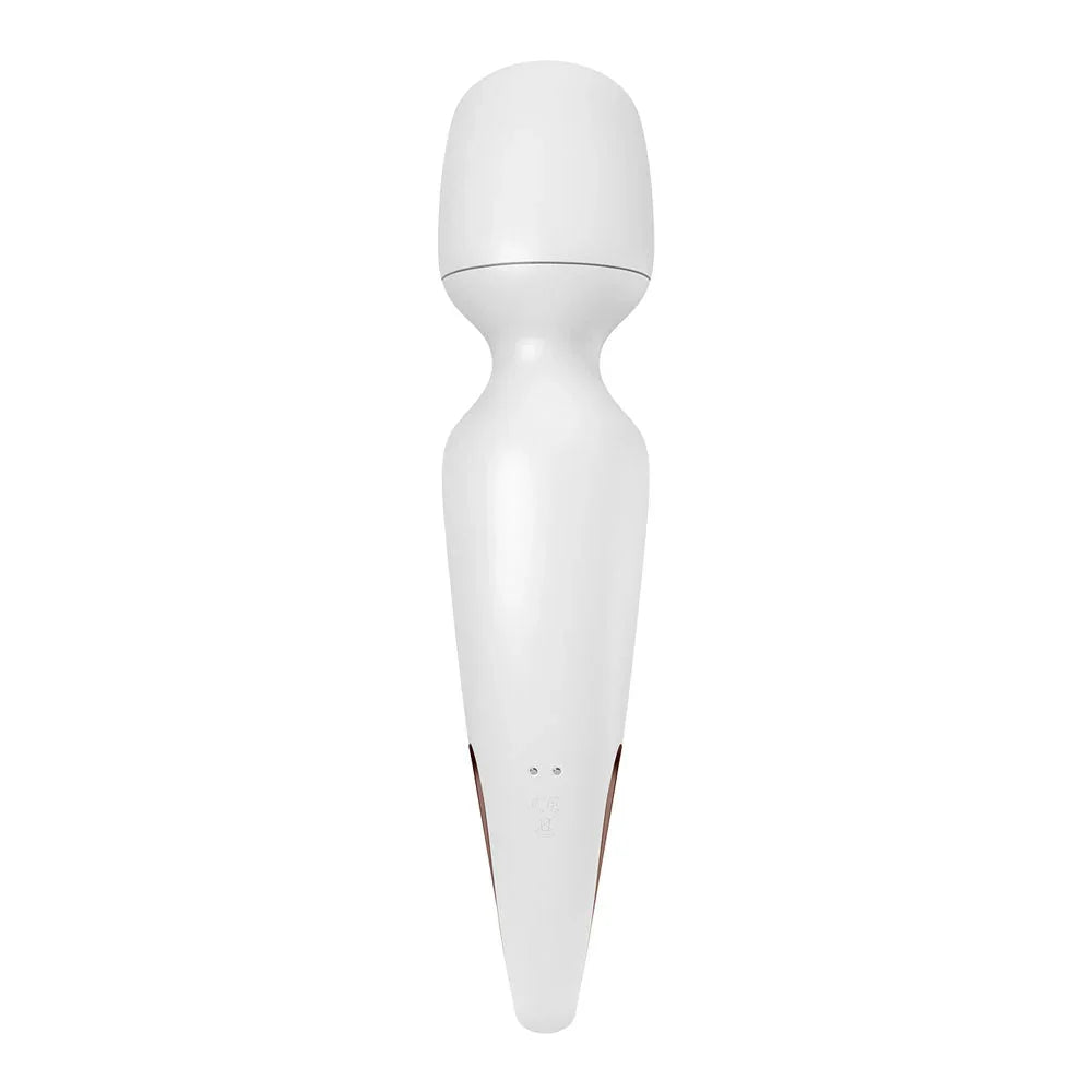 Satisfyer Wand-erland Wand Vibrator Massager in White, back view