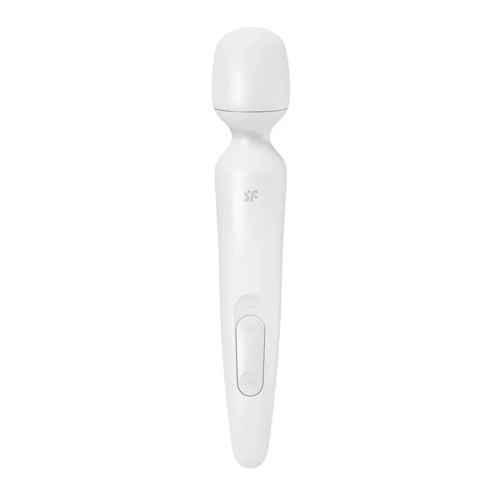 Satisfyer Wand-erland Wand Vibrator Massager in White, side profile