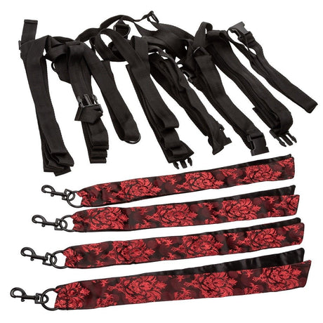 Buy Scandal 8 Points of Love Bed Restraint – Naughtyhut NZ sex toys online. Discreet delivery & top brands.