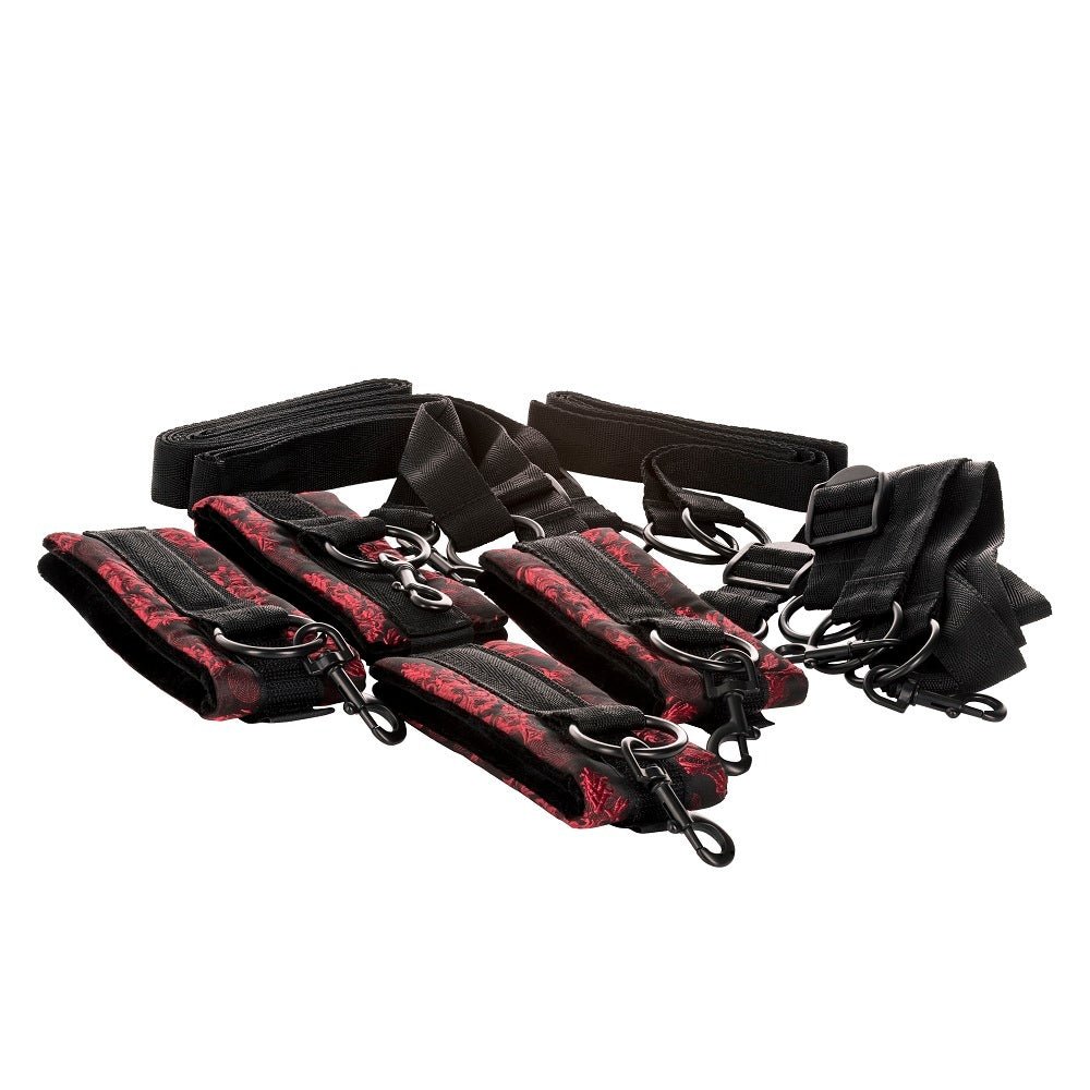 Scandal Bed Restraints Red – Sex toys NZ by Naughtyhut. Discreet delivery nationwide.
