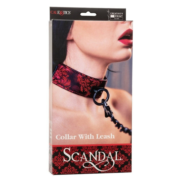 Scandal Collar with Leash Red – Sex toys NZ by Naughtyhut. Discreet delivery nationwide.