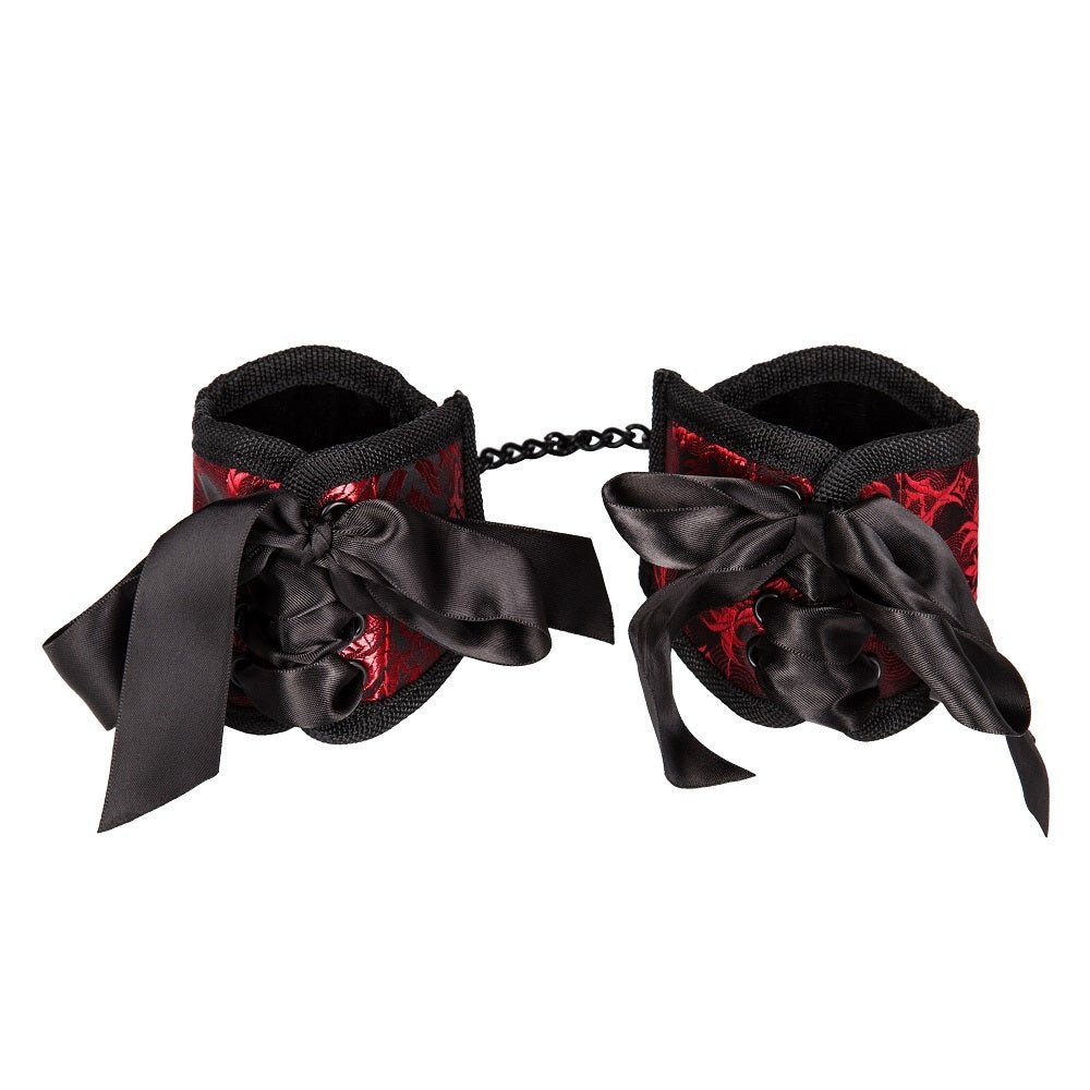 Scandal Corset Cuffs Red – Sex toys NZ by Naughtyhut. Discreet delivery nationwide.