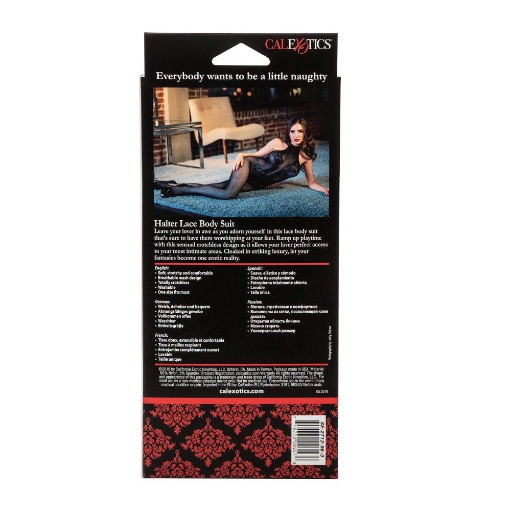 Scandal Halter Lace Body Suit – Sex toys NZ by Naughtyhut. Discreet delivery nationwide.