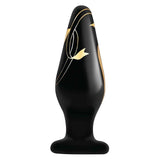 Buy Secret Kisses 4.5'' Handblown Wide Glass Plug - Black 11.4 cm Glass Butt Plug – Naughtyhut NZ sex toys online. Discreet delivery & top brands.