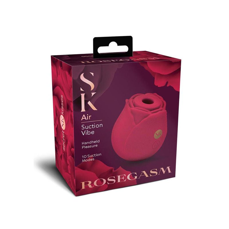 Buy Secret Kisses ROSEGASM AIR - Rose Red USB Rechargeable Air Pulsation Stimulator – Naughtyhut NZ sex toys online. Discreet delivery & top brands.