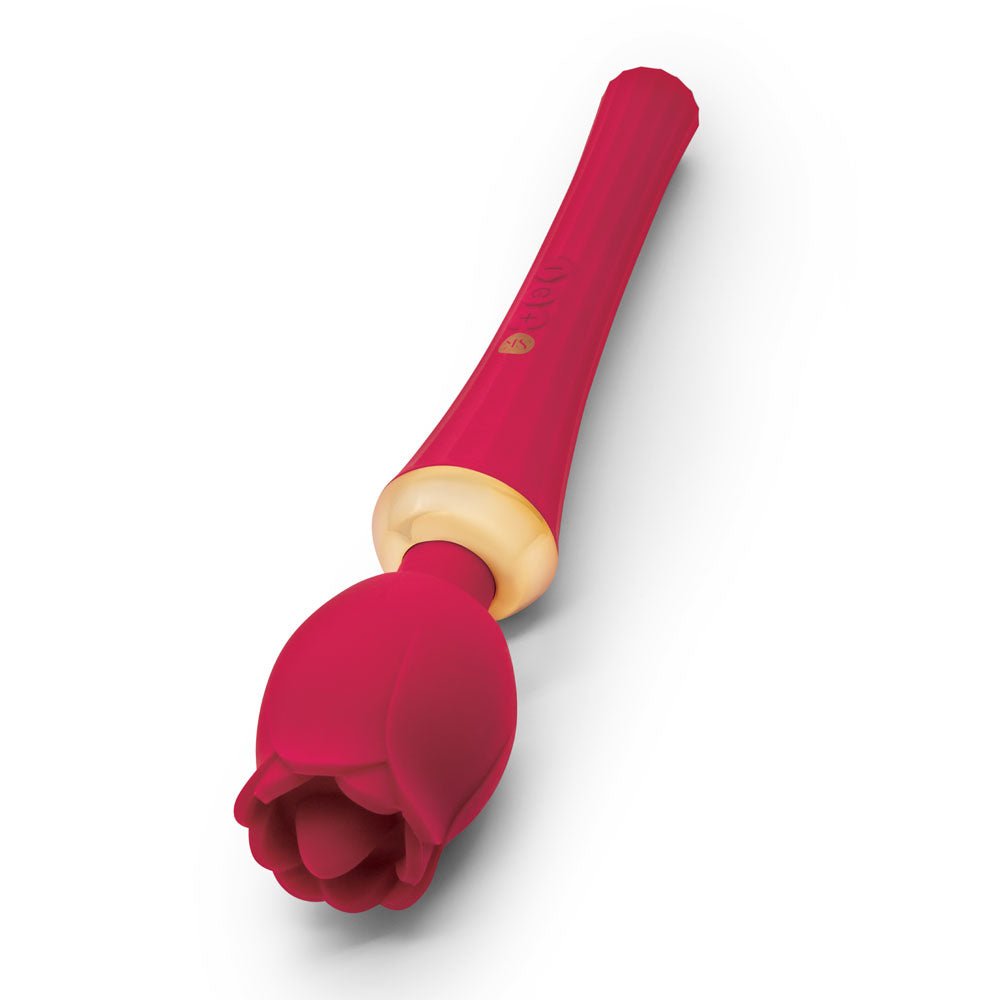 Buy Secret Kisses Rosegasm Rose Wand - Rose Red 30.5 cm USB Rechargeable Massager Wand – Naughtyhut NZ sex toys online. Discreet delivery & top brands.