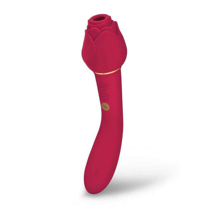 Secret Kisses ROSEGASM TWOSOME - Rose Red 20.3 cm Air Pulsation Stimulator & Vibrator – Sex toys NZ by Naughtyhut. Discreet delivery nationwide.