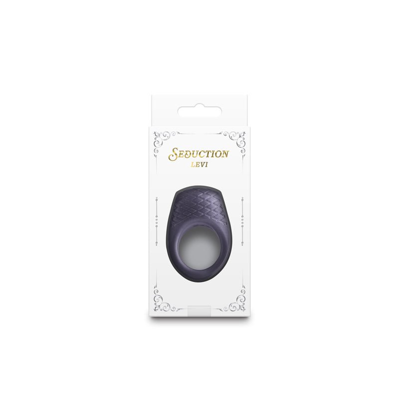 Buy Seduction - Levi - Metallic Grey - Metallic Grey USB Rechargeable Vibrating Cock Ring – Naughtyhut NZ sex toys online. Discreet delivery & top brands.