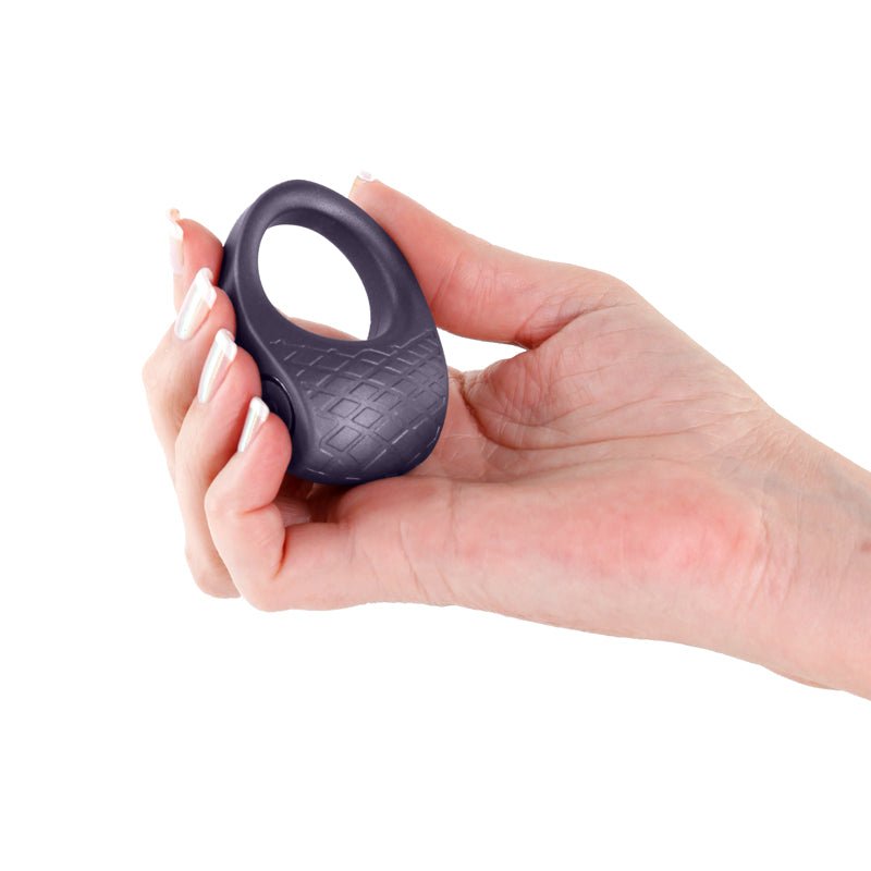 Buy Seduction - Levi - Metallic Grey - Metallic Grey USB Rechargeable Vibrating Cock Ring – Naughtyhut NZ sex toys online. Discreet delivery & top brands.