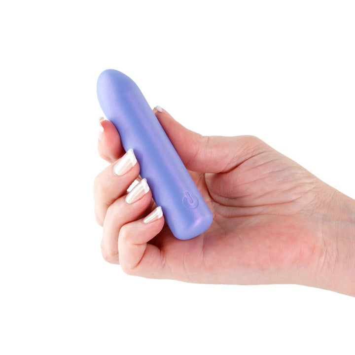 Seduction - Roxy - Metallic Blue - Metallic Blue 9 cm USB Rechargeable Vibrating Bullet – Sex toys NZ by Naughtyhut. Discreet delivery nationwide.