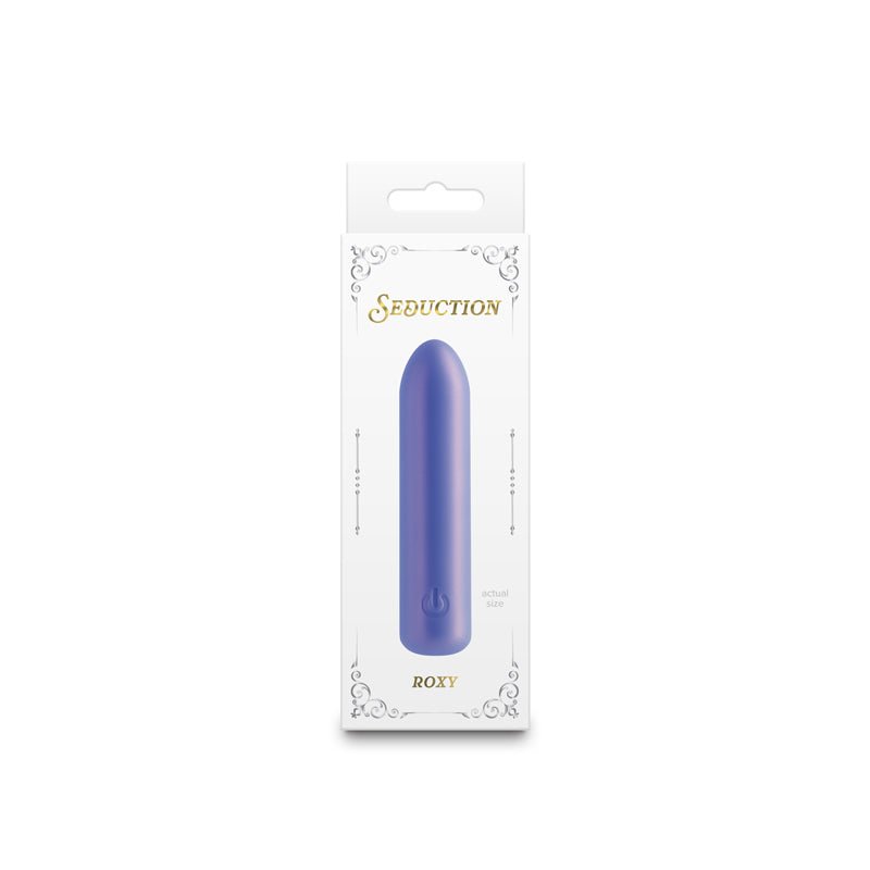 Buy Seduction - Roxy - Metallic Blue - Metallic Blue 9 cm USB Rechargeable Vibrating Bullet – Naughtyhut NZ sex toys online. Discreet delivery & top brands.