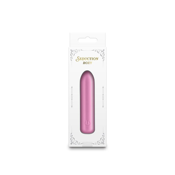 Seduction - Roxy - Metallic Pink - Metallic Pink 9 cm USB Rechargeable Vibrating Bullet – Sex toys NZ by Naughtyhut. Discreet delivery nationwide.
