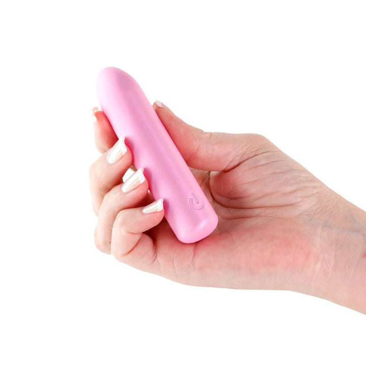 Seduction - Roxy - Metallic Pink - Metallic Pink 9 cm USB Rechargeable Vibrating Bullet – Sex toys NZ by Naughtyhut. Discreet delivery nationwide.