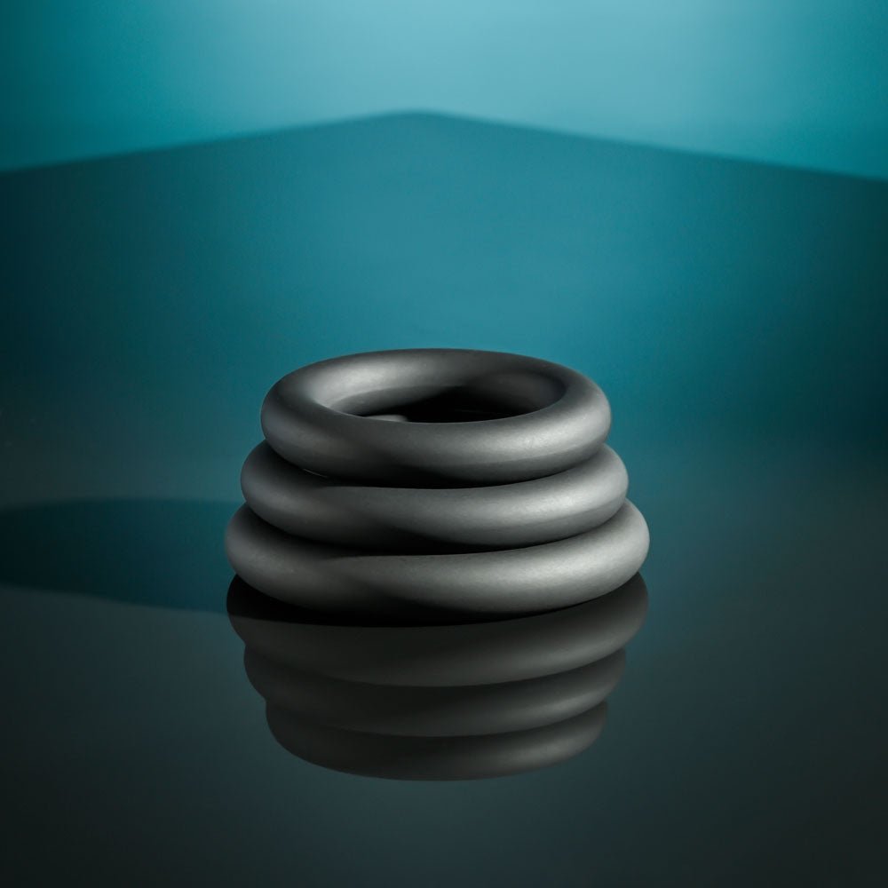 Selopa 3 RING CIRCUS - Black Cock Rings - Set of 3 Sizes – Sex toys NZ by Naughtyhut. Discreet delivery nationwide.