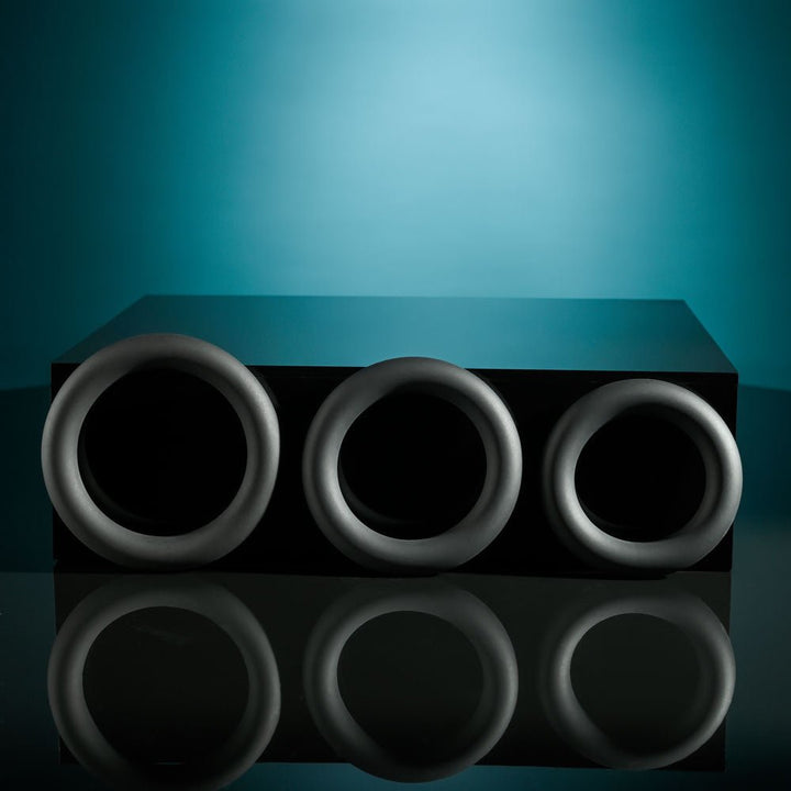 Selopa 3 RING CIRCUS - Black Cock Rings - Set of 3 Sizes – Sex toys NZ by Naughtyhut. Discreet delivery nationwide.