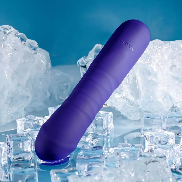 Selopa AMBITION - Purple 17 cm USB Rechargeable Thrusting Vibrator – Sex toys NZ by Naughtyhut. Discreet delivery nationwide.
