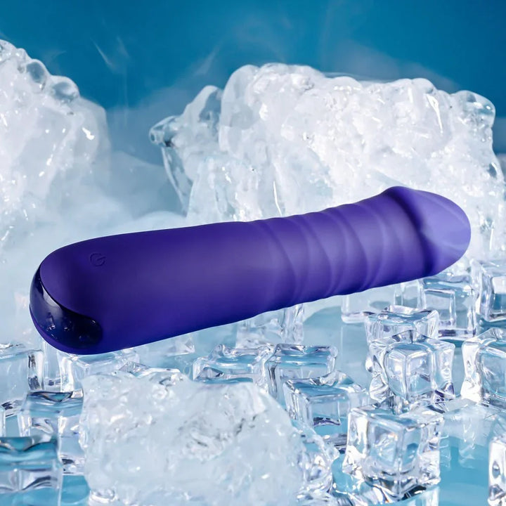Selopa AMBITION - Purple 17 cm USB Rechargeable Thrusting Vibrator – Sex toys NZ by Naughtyhut. Discreet delivery nationwide.