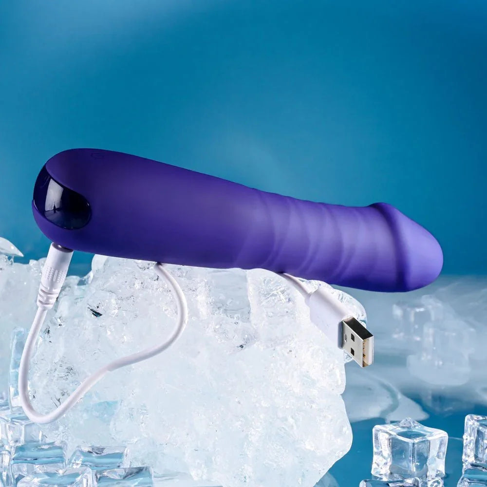 Selopa AMBITION - Purple 17 cm USB Rechargeable Thrusting Vibrator – Sex toys NZ by Naughtyhut. Discreet delivery nationwide.