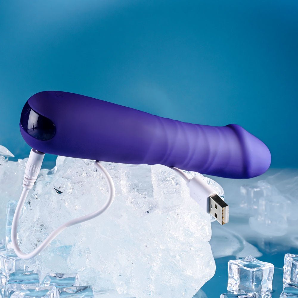 Buy Selopa AMBITION - Purple 17 cm USB Rechargeable Thrusting Vibrator – Naughtyhut NZ sex toys online. Discreet delivery & top brands.