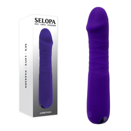 Buy Selopa AMBITION - Purple 17 cm USB Rechargeable Thrusting Vibrator – Naughtyhut NZ sex toys online. Discreet delivery & top brands.