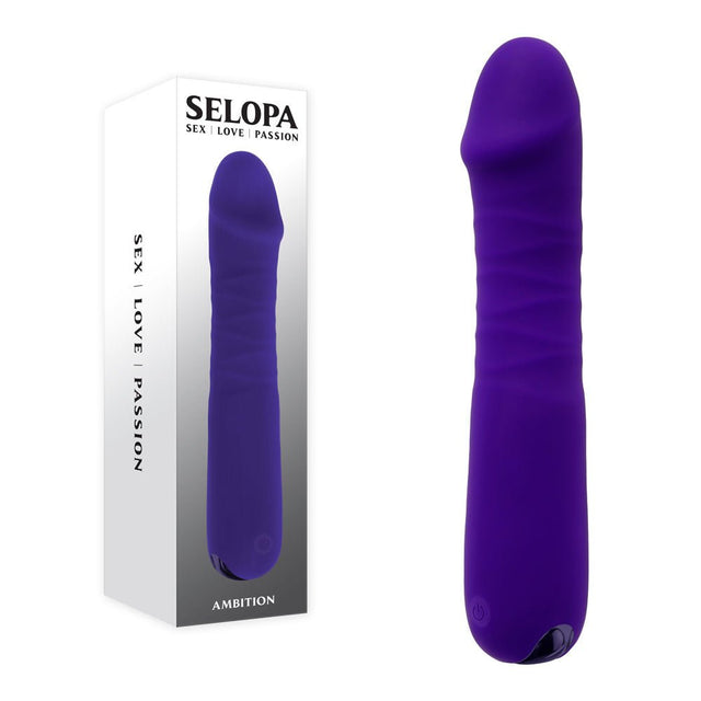 Buy Selopa AMBITION - Purple 17 cm USB Rechargeable Thrusting Vibrator – Naughtyhut NZ sex toys online. Discreet delivery & top brands.
