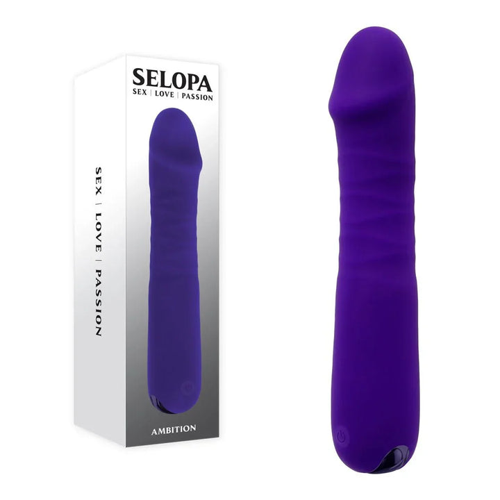 Selopa AMBITION - Purple 17 cm USB Rechargeable Thrusting Vibrator – Sex toys NZ by Naughtyhut. Discreet delivery nationwide.