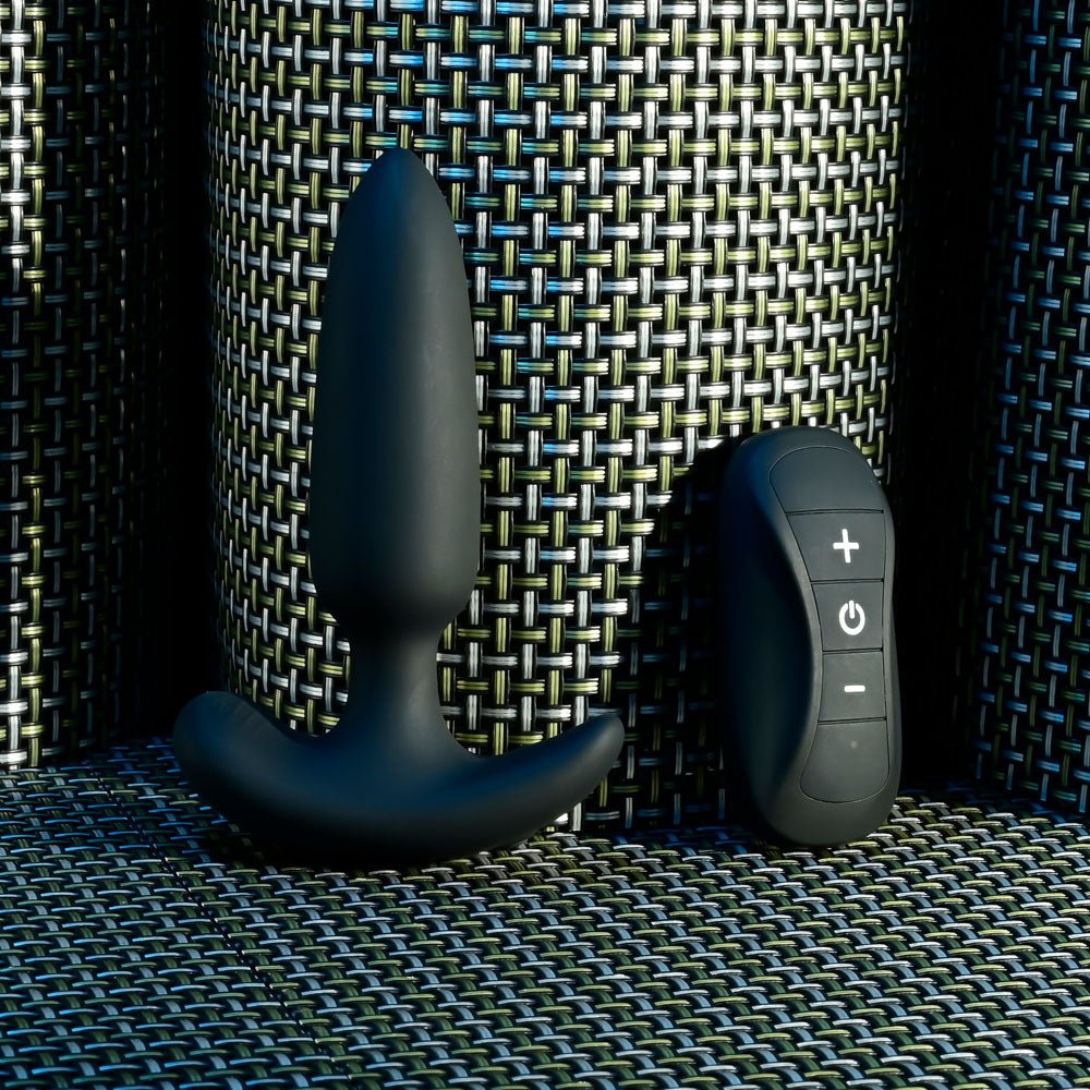 Selopa BLACK BEAUTY - Black 11.3 cm USB Rechargeable Vibrating Butt Plug with Wireless Remote – Sex toys NZ by Naughtyhut. Discreet delivery nationwide.