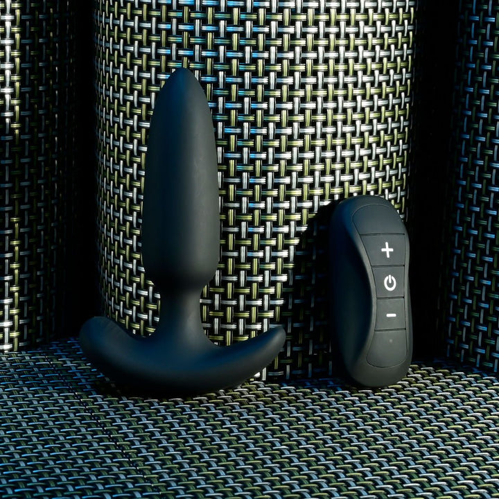 Selopa BLACK BEAUTY - Black 11.3 cm USB Rechargeable Vibrating Butt Plug with Wireless Remote – Sex toys NZ by Naughtyhut. Discreet delivery nationwide.