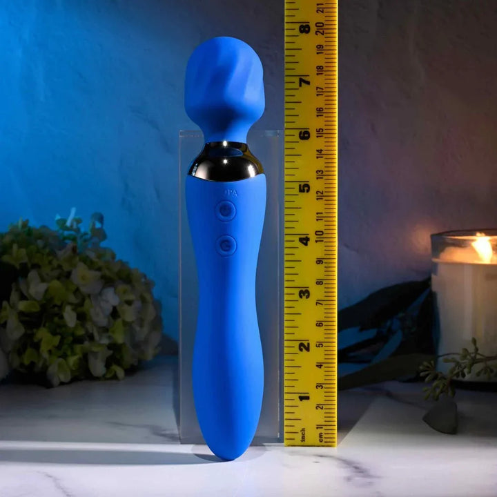 Selopa BLUE BELLE - Blue USB Rechargeable 20 cm Massage Wand – Sex toys NZ by Naughtyhut. Discreet delivery nationwide.