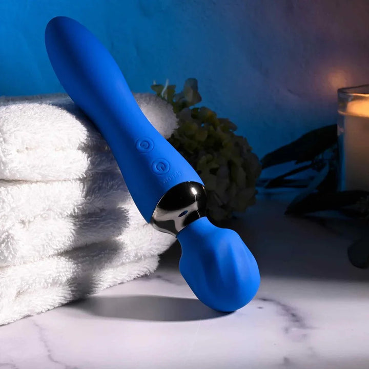 Selopa BLUE BELLE - Blue USB Rechargeable 20 cm Massage Wand – Sex toys NZ by Naughtyhut. Discreet delivery nationwide.