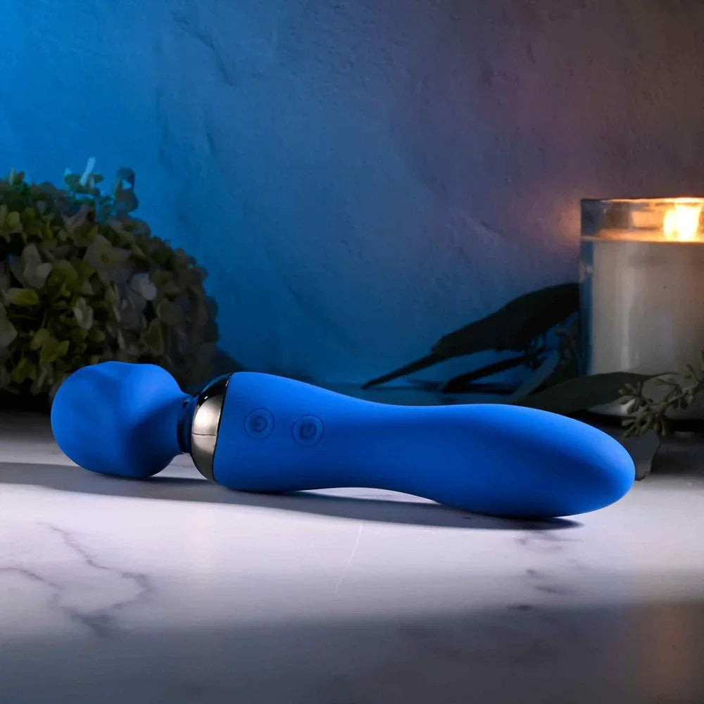 Selopa BLUE BELLE - Blue USB Rechargeable 20 cm Massage Wand – Sex toys NZ by Naughtyhut. Discreet delivery nationwide.