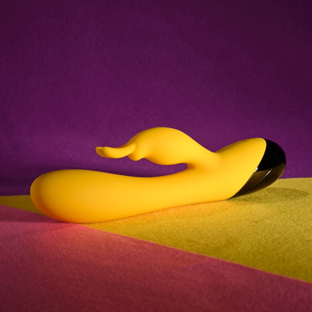 Selopa BUZZZ BUNNY - Yellow 19.7 cm USB Rechargeable Rabbit Vibrator – Sex toys NZ by Naughtyhut. Discreet delivery nationwide.