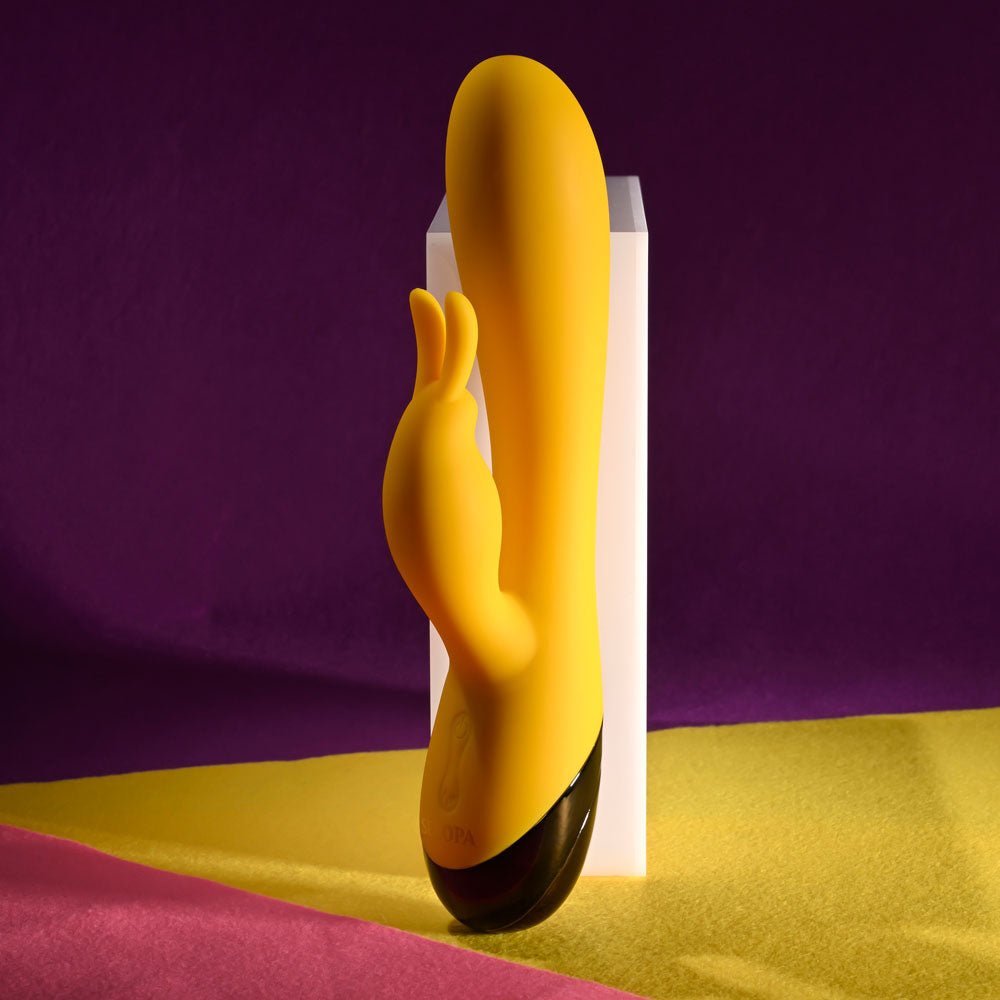 Buy Selopa BUZZZ BUNNY - Yellow 19.7 cm USB Rechargeable Rabbit Vibrator – Naughtyhut NZ sex toys online. Discreet delivery & top brands.