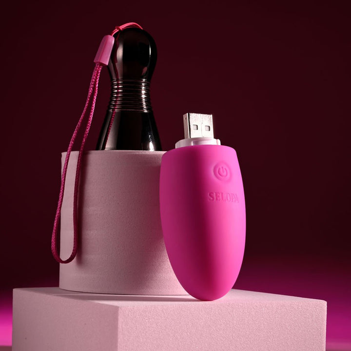 Selopa COMPANION - Pink 11.9 cm USB Rechargeable Vibrating Egg – Sex toys NZ by Naughtyhut. Discreet delivery nationwide.