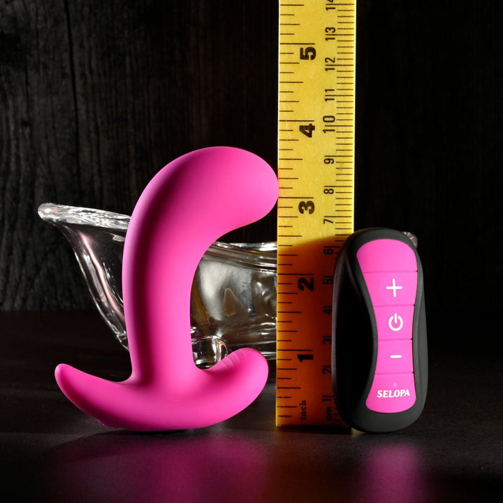 Selopa HOOKING UP - Pink 9.5 cm USB Rechargeable Vibrator with Wireless Remote – Sex toys NZ by Naughtyhut. Discreet delivery nationwide.