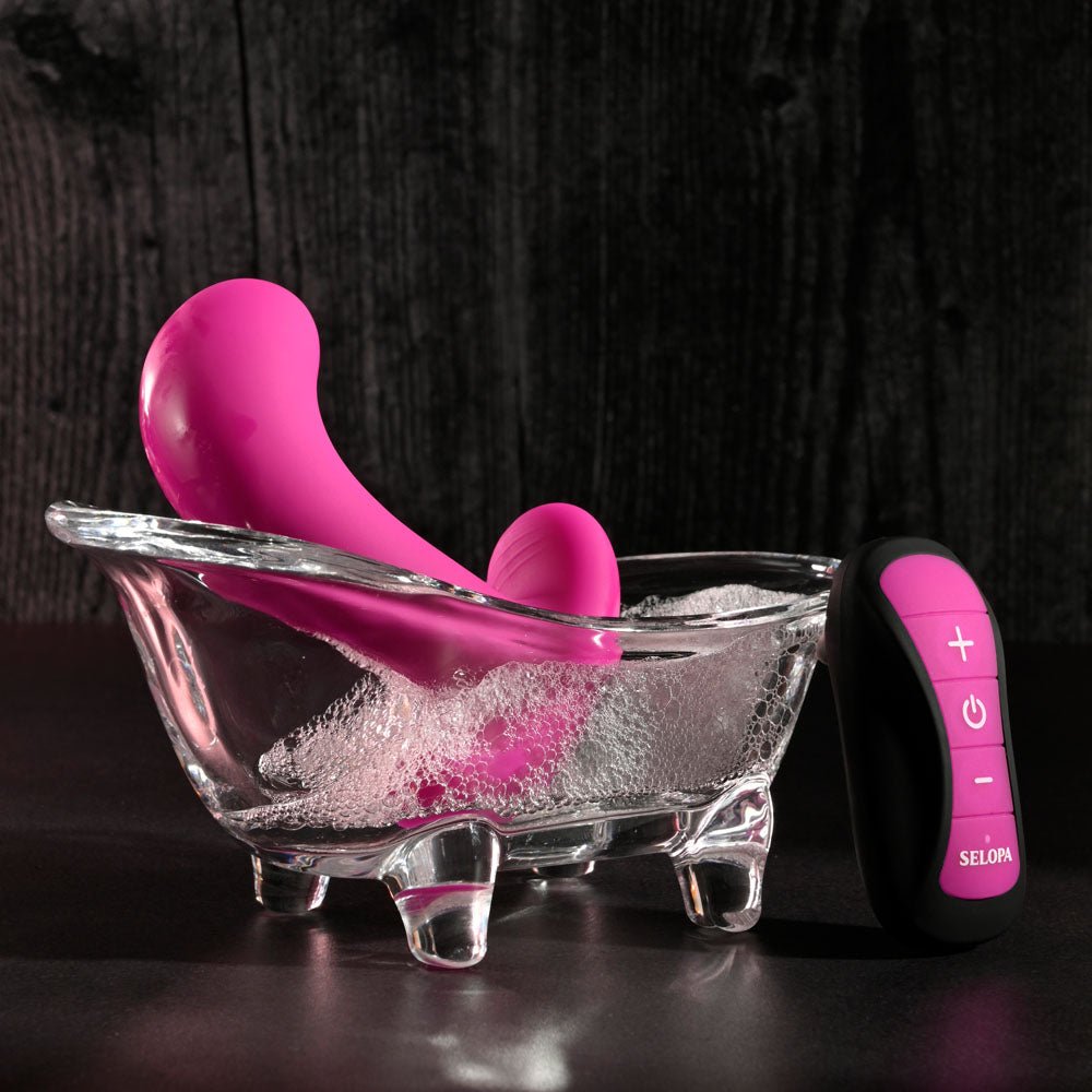 Selopa HOOKING UP - Pink 9.5 cm USB Rechargeable Vibrator with Wireless Remote – Sex toys NZ by Naughtyhut. Discreet delivery nationwide.