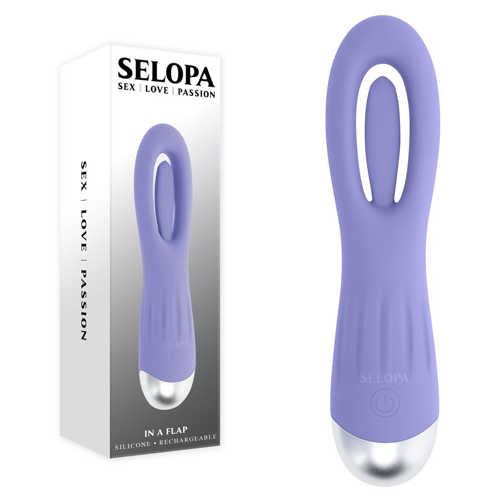 Selopa IN A FLAP - Purple 15 cm USB Rechargeable Flicking Stimulator – Sex toys NZ by Naughtyhut. Discreet delivery nationwide.