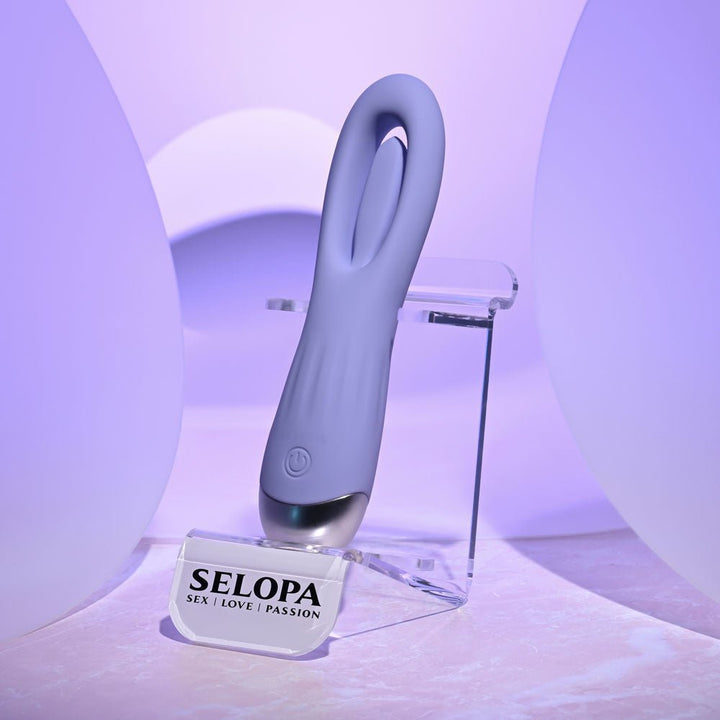 Selopa IN A FLAP - Purple 15 cm USB Rechargeable Flicking Stimulator – Sex toys NZ by Naughtyhut. Discreet delivery nationwide.