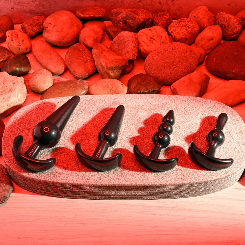 Selopa INTRO TO PLUGS - Black Butt Plugs - Set of 4 – Sex toys NZ by Naughtyhut. Discreet delivery nationwide.