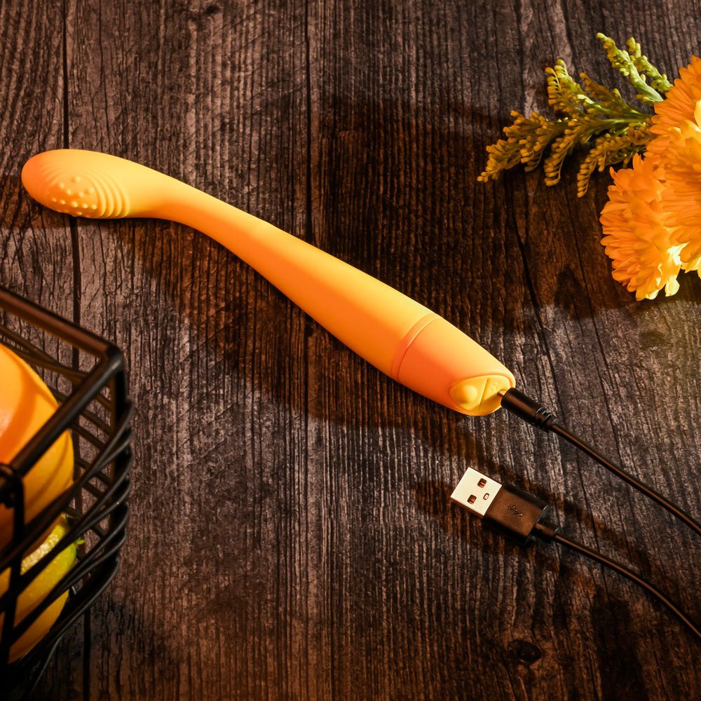 Buy Selopa LEMON SQUEEZE - Yellow 18.4 cm USB Rechargeable Vibrator – Naughtyhut NZ sex toys online. Discreet delivery & top brands.